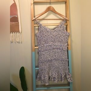 The Impeccable Pig lavender daisy dress size large with spaghetti straps NWOT